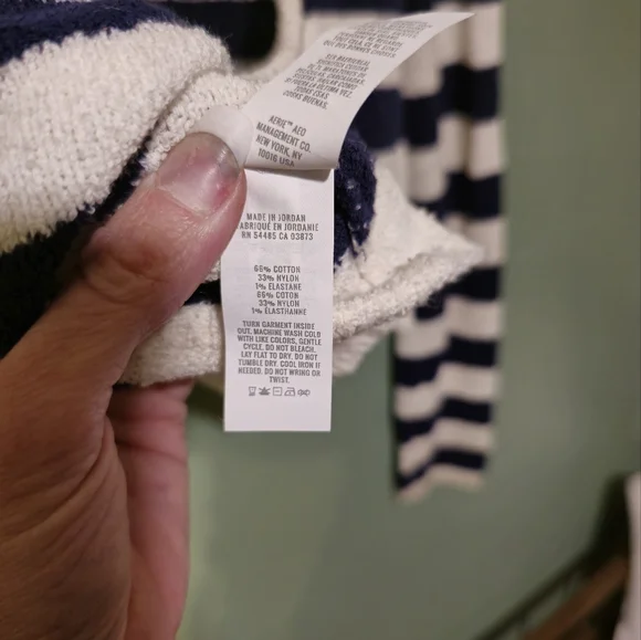 Aeire Striped Navy and White Sweater with open back - Picture 5 of 10